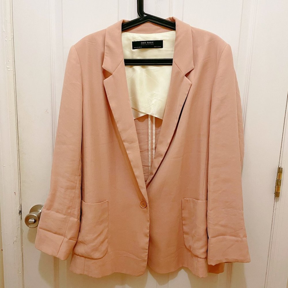 Zara Dusty Pink Oversize Blazer
